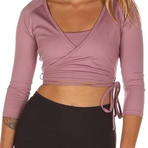 Mika Yoga Wear Isa Wrap - Mauve NWT